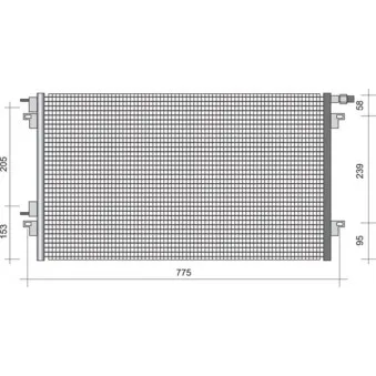 Condenseur, climatisation MAGNETI MARELLI 350203276000