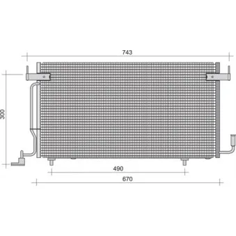 Condenseur, climatisation MAGNETI MARELLI 350203286000