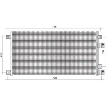 Condenseur, climatisation MAGNETI MARELLI 350203334000