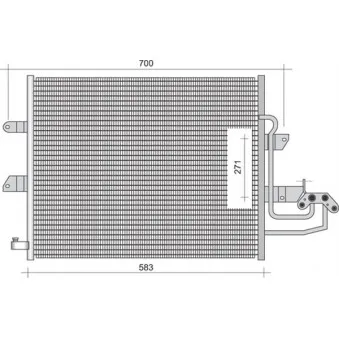 Condenseur, climatisation MAGNETI MARELLI 350203344000