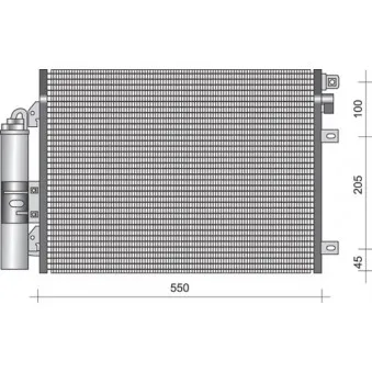 Condenseur, climatisation MAGNETI MARELLI 350203366000