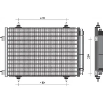 Condenseur, climatisation MAGNETI MARELLI 350203380000
