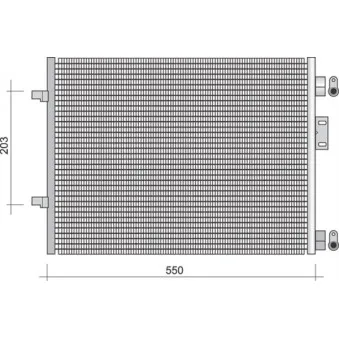 Condenseur, climatisation MAGNETI MARELLI 350203387000