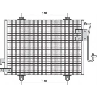 Condenseur, climatisation MAGNETI MARELLI 350203398000