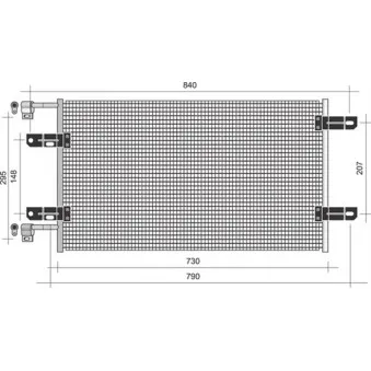 Condenseur, climatisation MAGNETI MARELLI 350203476000
