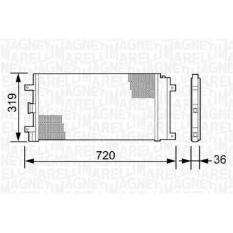 Condenseur, climatisation MAGNETI MARELLI 350203496000