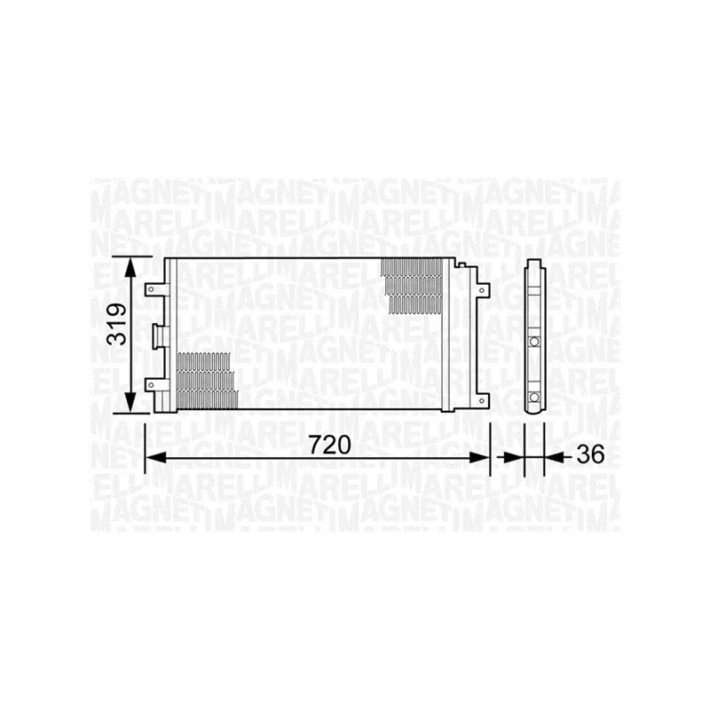 Condenseur, climatisation MAGNETI MARELLI 350203496000