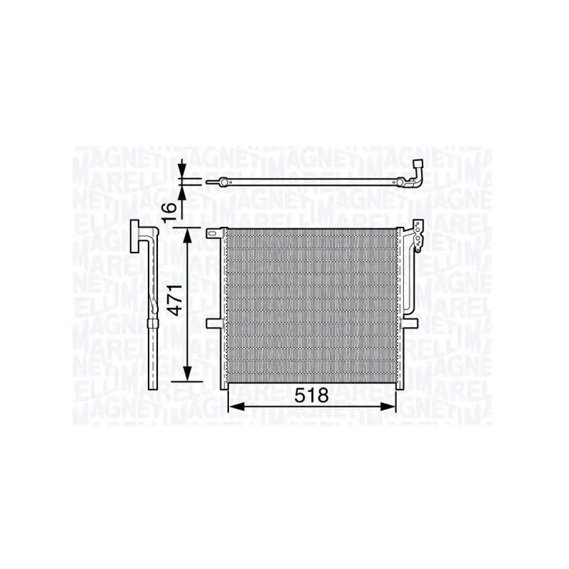 Condenseur, climatisation MAGNETI MARELLI 350203642000