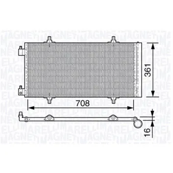 Condenseur, climatisation MAGNETI MARELLI 350203643000