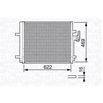 Condenseur, climatisation MAGNETI MARELLI 350203645000