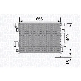 Condenseur, climatisation MAGNETI MARELLI 350203649000