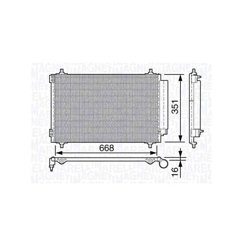Condenseur, climatisation MAGNETI MARELLI 350203650000