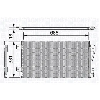 Condenseur, climatisation MAGNETI MARELLI 350203651000