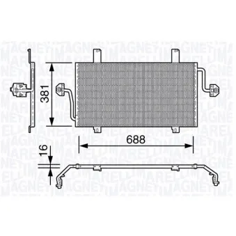 Condenseur, climatisation MAGNETI MARELLI 350203652000