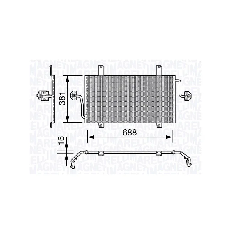 Condenseur, climatisation MAGNETI MARELLI 350203652000