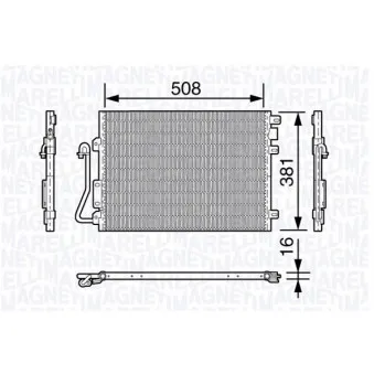 Condenseur, climatisation MAGNETI MARELLI 350203658000