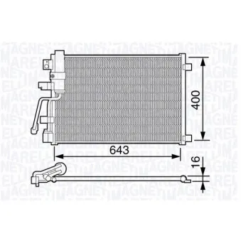 Condenseur, climatisation MAGNETI MARELLI 350203671000
