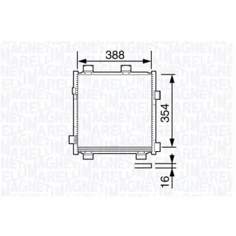 Condenseur, climatisation MAGNETI MARELLI 350203695000