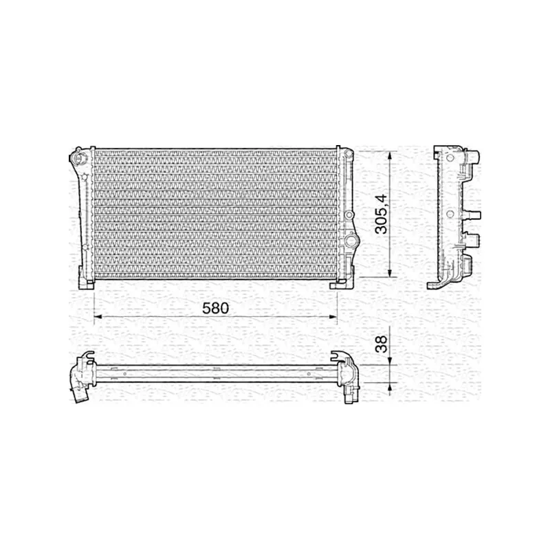 Radiateur, refroidissement du moteur MAGNETI MARELLI 350213012000