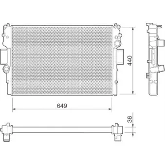 Radiateur, refroidissement du moteur MAGNETI MARELLI 350213015000