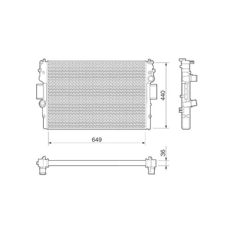 Radiateur, refroidissement du moteur MAGNETI MARELLI 350213015000