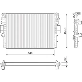 Radiateur, refroidissement du moteur MAGNETI MARELLI 350213016000