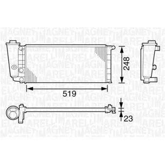 Radiateur, refroidissement du moteur MAGNETI MARELLI