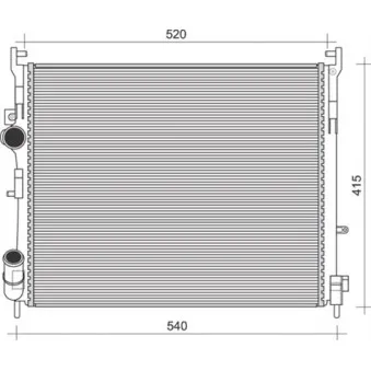 Radiateur, refroidissement du moteur MAGNETI MARELLI 350213103300