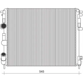 Radiateur, refroidissement du moteur MAGNETI MARELLI 350213103500