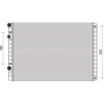 Radiateur, refroidissement du moteur MAGNETI MARELLI 350213104500