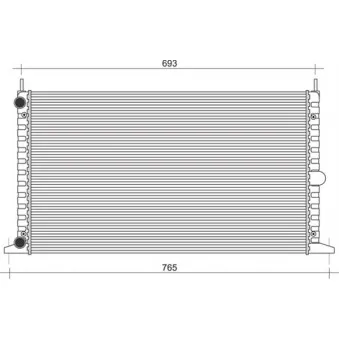 Radiateur, refroidissement du moteur MAGNETI MARELLI 350213104700