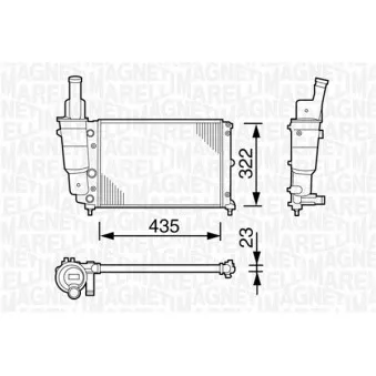 Radiateur, refroidissement du moteur MAGNETI MARELLI 350213113003