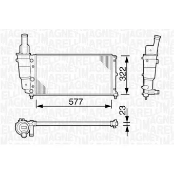 Radiateur, refroidissement du moteur MAGNETI MARELLI 350213114003