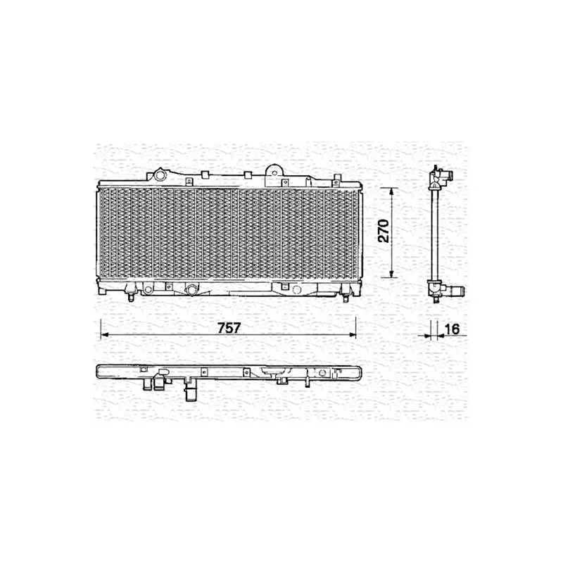 Radiateur, refroidissement du moteur MAGNETI MARELLI 350213115000