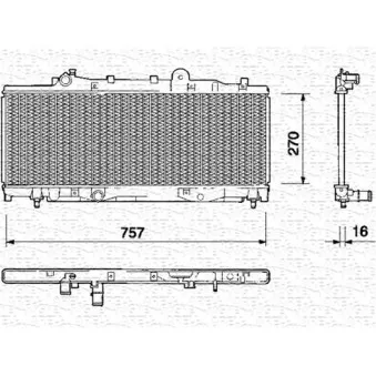 Radiateur, refroidissement du moteur MAGNETI MARELLI 350213118000