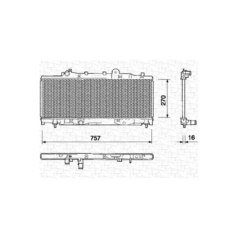 Radiateur, refroidissement du moteur MAGNETI MARELLI 350213118000