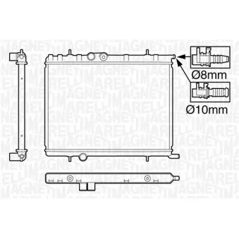Radiateur, refroidissement du moteur MAGNETI MARELLI 350213119800
