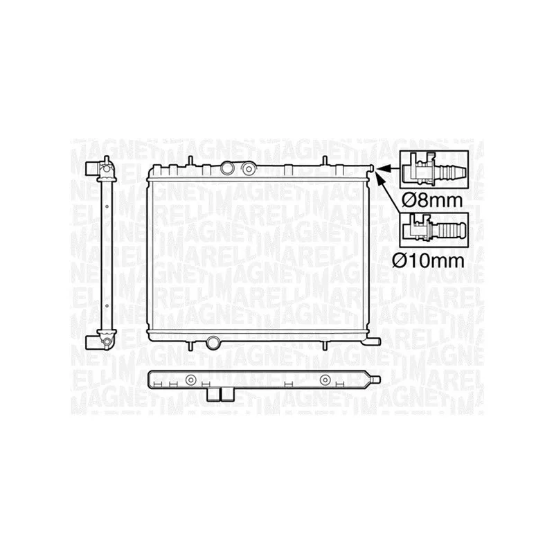 Radiateur, refroidissement du moteur MAGNETI MARELLI 350213119800
