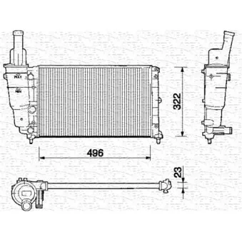 Radiateur, refroidissement du moteur MAGNETI MARELLI 350213120000