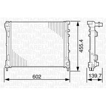 Radiateur, refroidissement du moteur MAGNETI MARELLI 350213120500