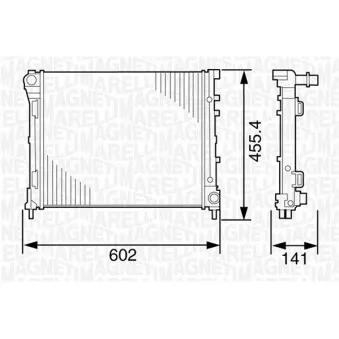 Radiateur, refroidissement du moteur MAGNETI MARELLI 350213120600