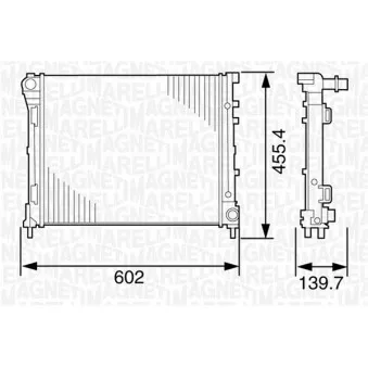 Radiateur, refroidissement du moteur MAGNETI MARELLI 350213120800
