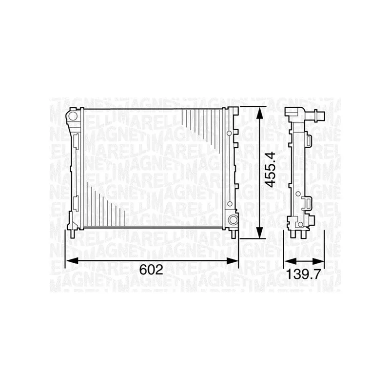 Radiateur, refroidissement du moteur MAGNETI MARELLI 350213120800
