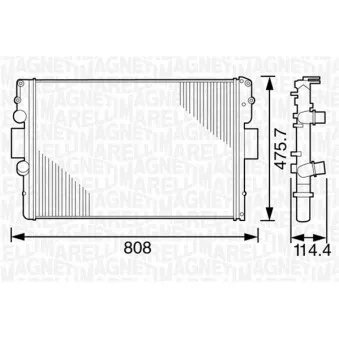 Radiateur, refroidissement du moteur MAGNETI MARELLI 350213120900