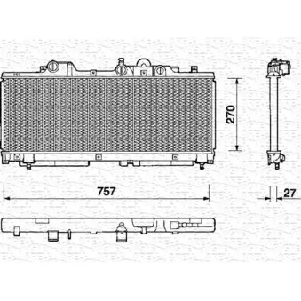 Radiateur, refroidissement du moteur MAGNETI MARELLI 350213122000