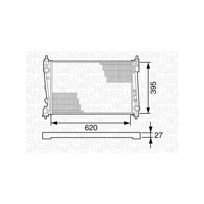 Radiateur, refroidissement du moteur MAGNETI MARELLI 350213124800