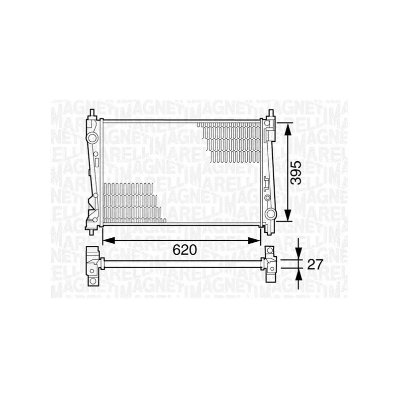 Radiateur, refroidissement du moteur MAGNETI MARELLI 350213125100