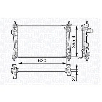 Radiateur, refroidissement du moteur MAGNETI MARELLI 350213131300