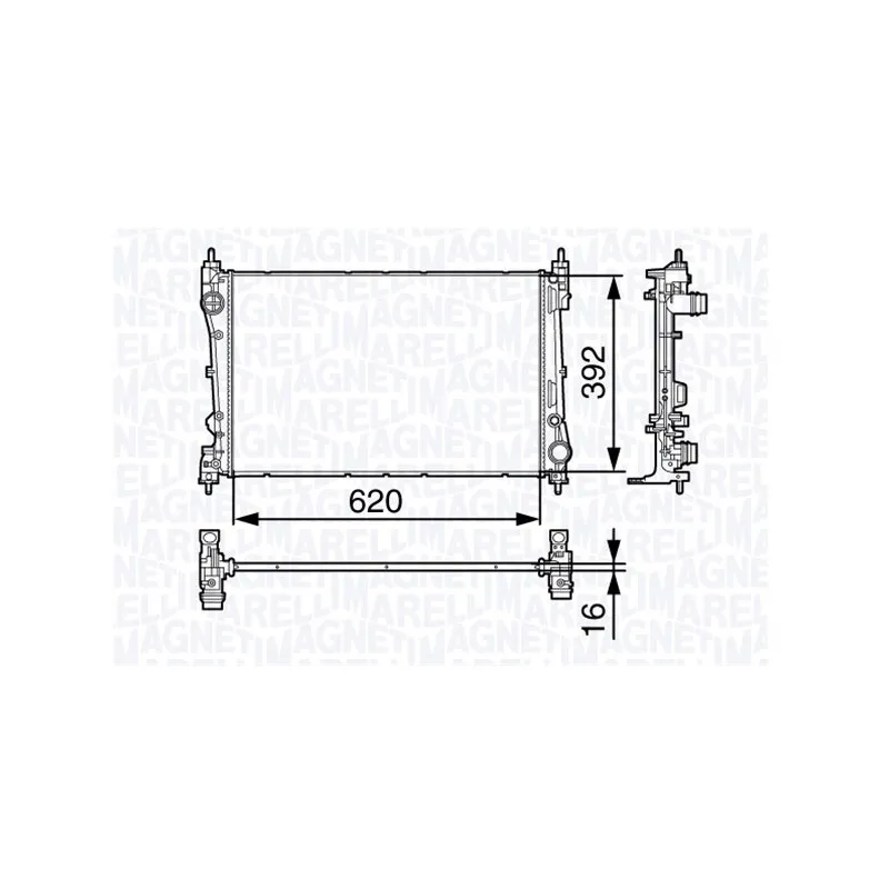 Radiateur, refroidissement du moteur MAGNETI MARELLI 350213131600