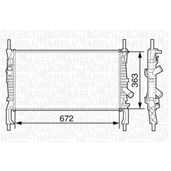 Radiateur, refroidissement du moteur MAGNETI MARELLI 350213131800